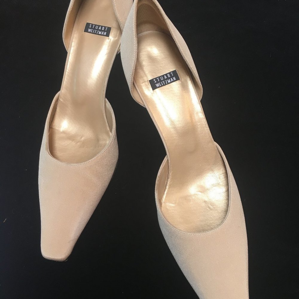 Stuart Weitzman Toucan Taupe Crepe dress shoes, 8.5 AA